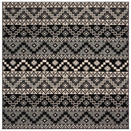 Safavieh 5 ft. 3 in. x 5 ft. 3 in. Veranda Square Area Rug Black & Beige VER095-0421-5SQ
